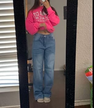 Amazon.com: HEZIOWYUN Baggy Jeans for Women High Waisted